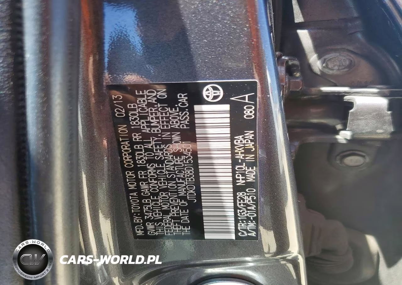 2013 Toyota Prius C One VIN:JTDKDTB38D1534501 - 12