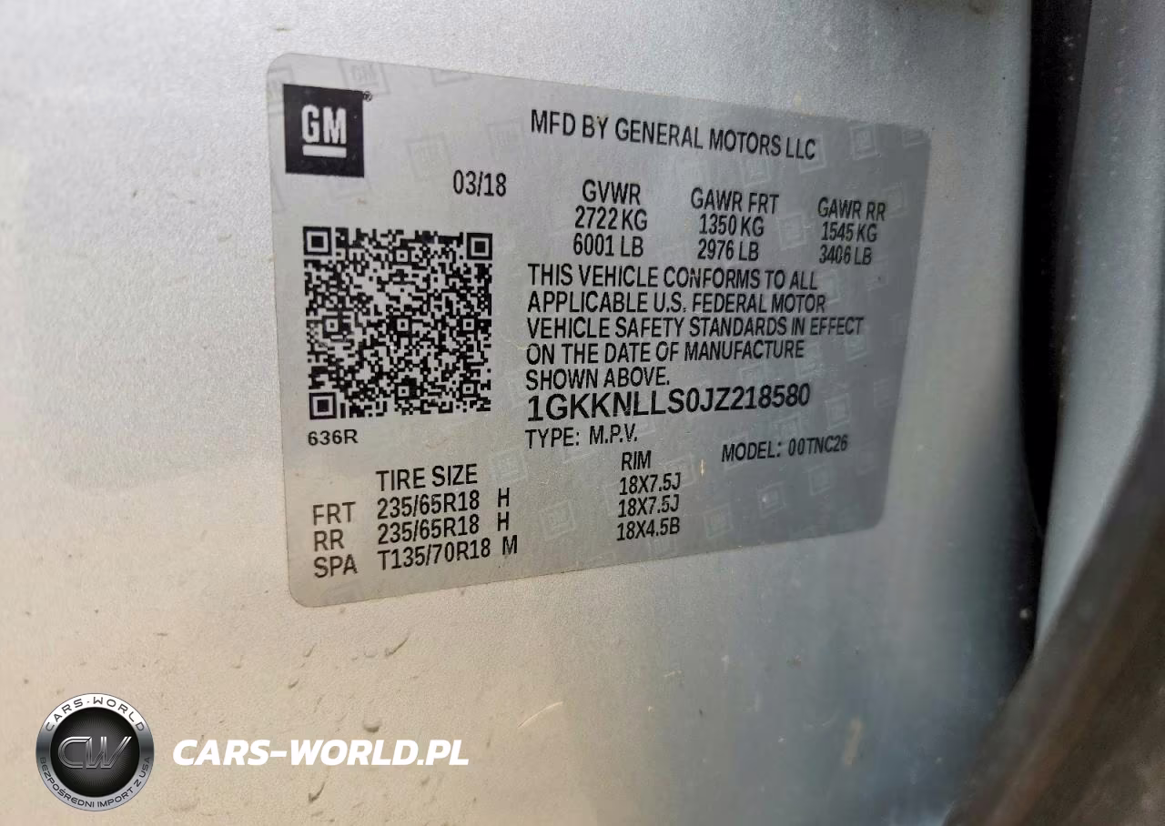 2018 GMC Acadia Sle VIN:1GKKNLLS0JZ218580 - 13