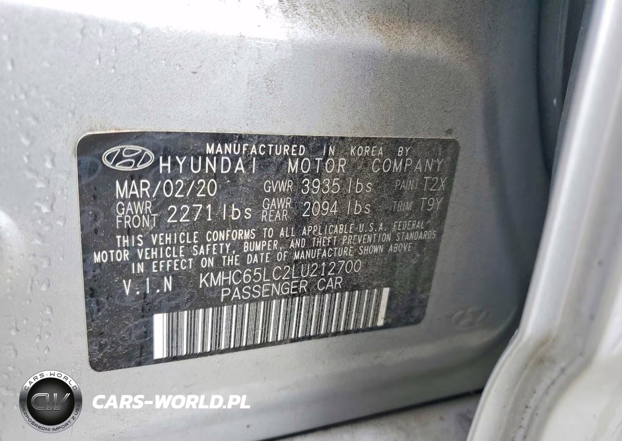 2020 Hyundai Ioniq Blue VIN:KMHC65LC2LU212700 - 14