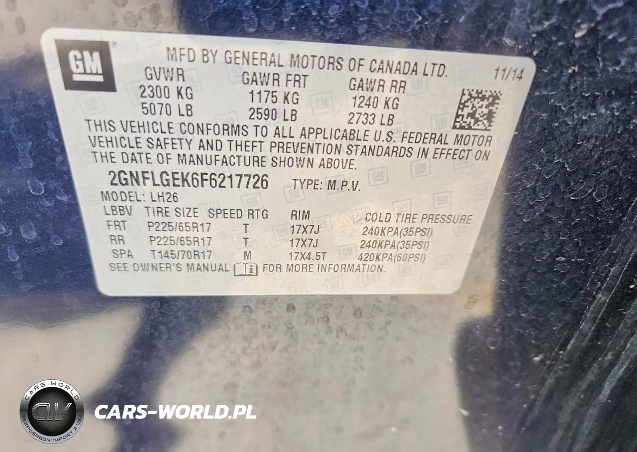 2015 Chevrolet Equinox Lt VIN:2GNFLGEK6F6217726 - 12