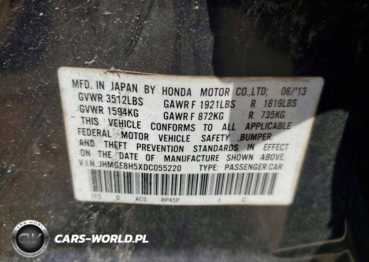 2013 Honda Fit Sport VIN:JHMGE8H5XDC055220 - 12