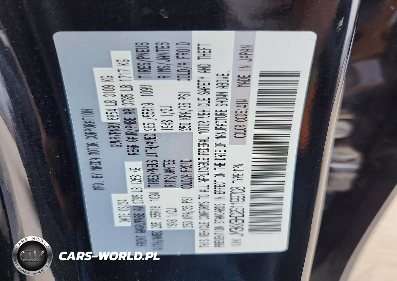2025 Mazda Cx-90 Preferred VIN:JM3KKBHD2S1199708 - 12