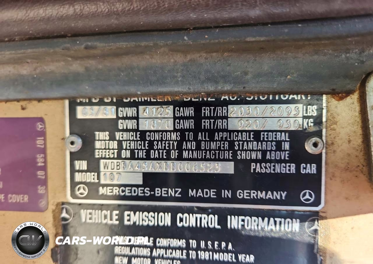 1981 Mercedes-Benz 380 Sl VIN:WDBBA45AXBB006523 - 12