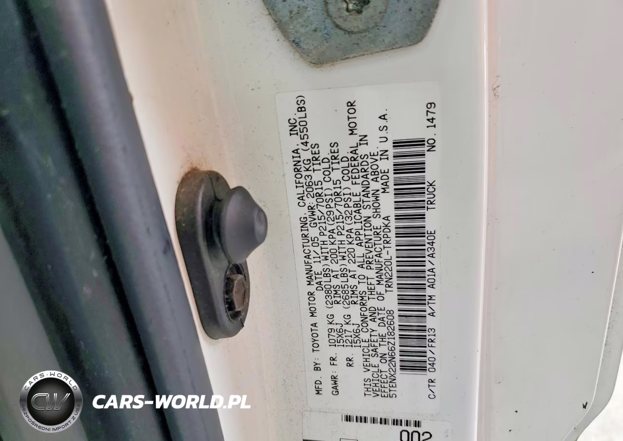 2006 Toyota Tacoma Base VIN:5TENX22N66Z182608 - 12