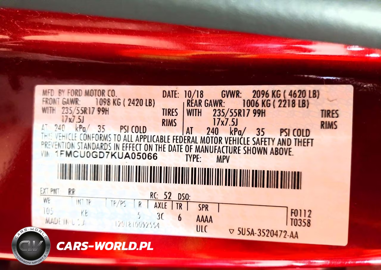 2019 Ford Escape Se VIN:1FMCU0GD7KUA05066 - 14