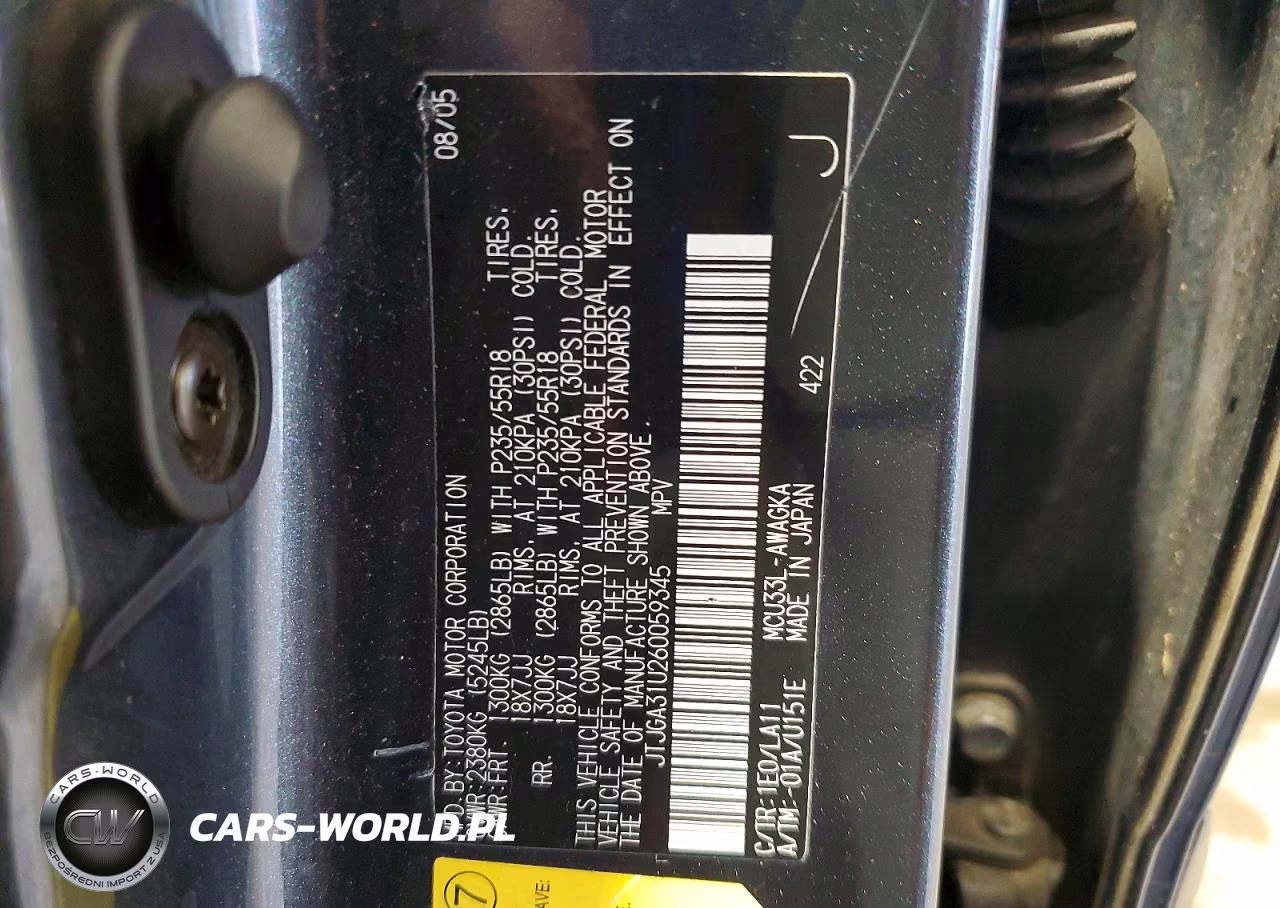 2006 Lexus Rx VIN:JTJGA31U260059345 - 13