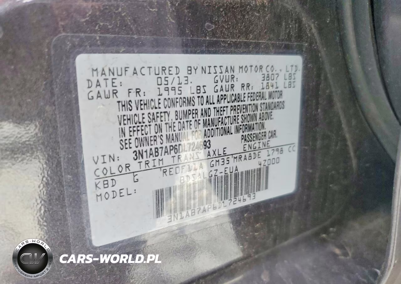 2013 Nissan Sentra S VIN:3N1AB7AP6DL724693 - 12