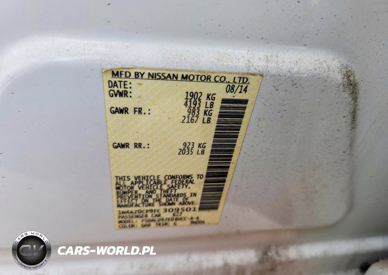 2015 Nissan Leaf Sv VIN:1N4AZ0CP9FC309501 - 13