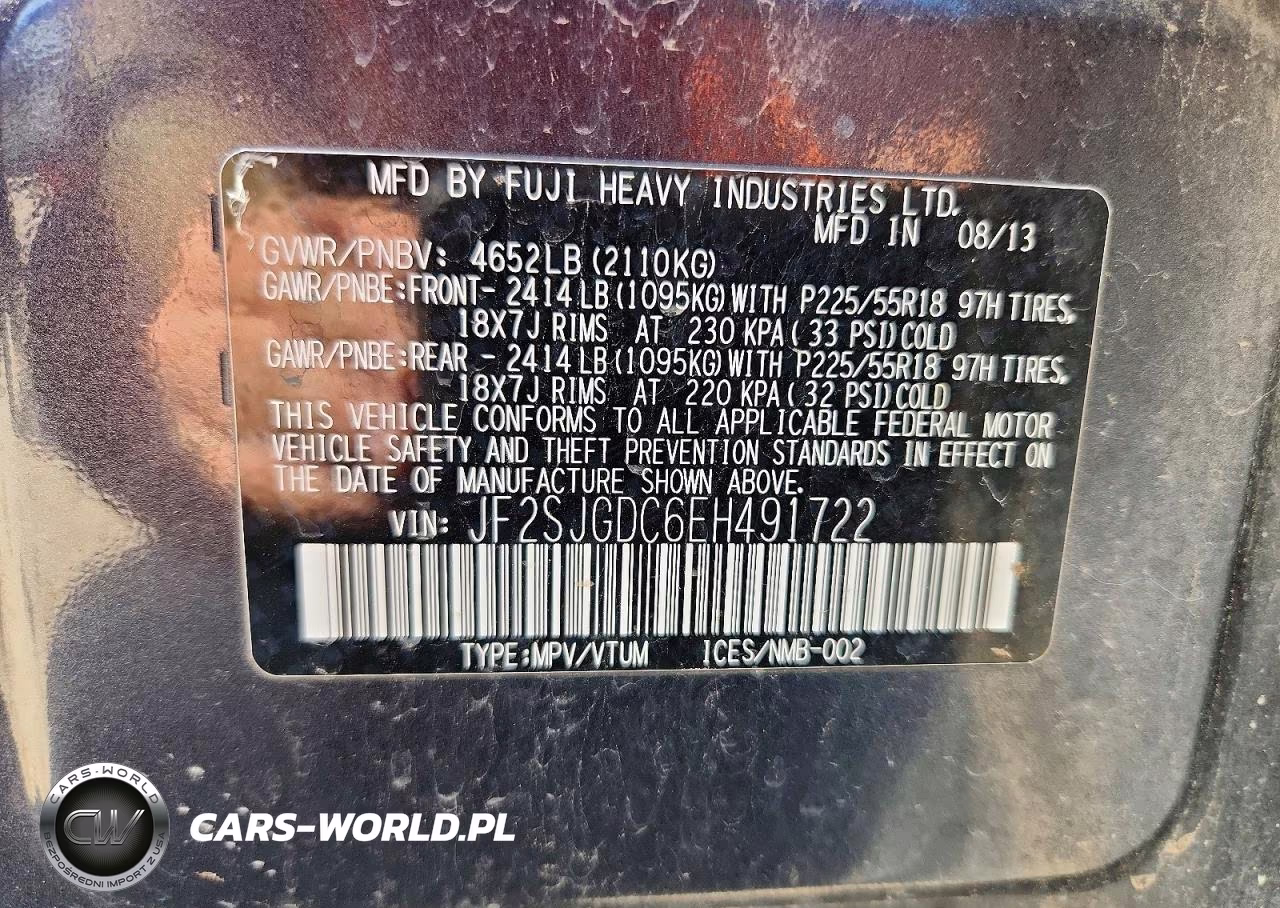 2014 Subaru Forester 2.0Xt Premium VIN:JF2SJGDC6EH491722 - 12