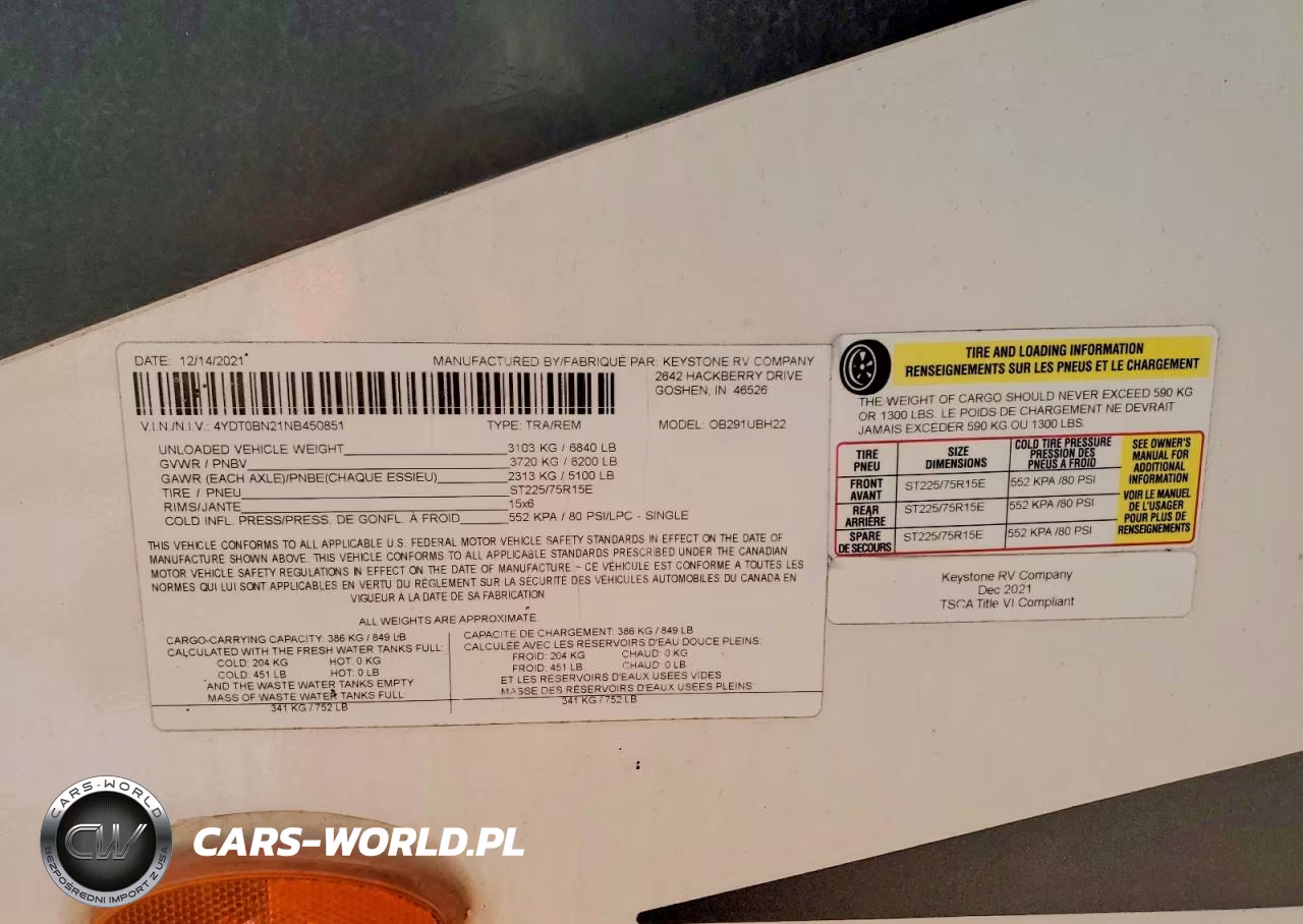 2022 Keystone Outback Camper VIN:4YDT0BN21NB450851 - 10