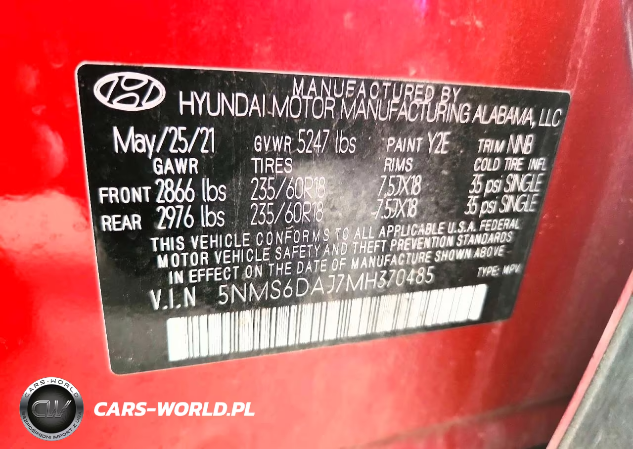 2021 Hyundai Santa Fe Sel VIN:5NMS6DAJ7MH370485 - 13