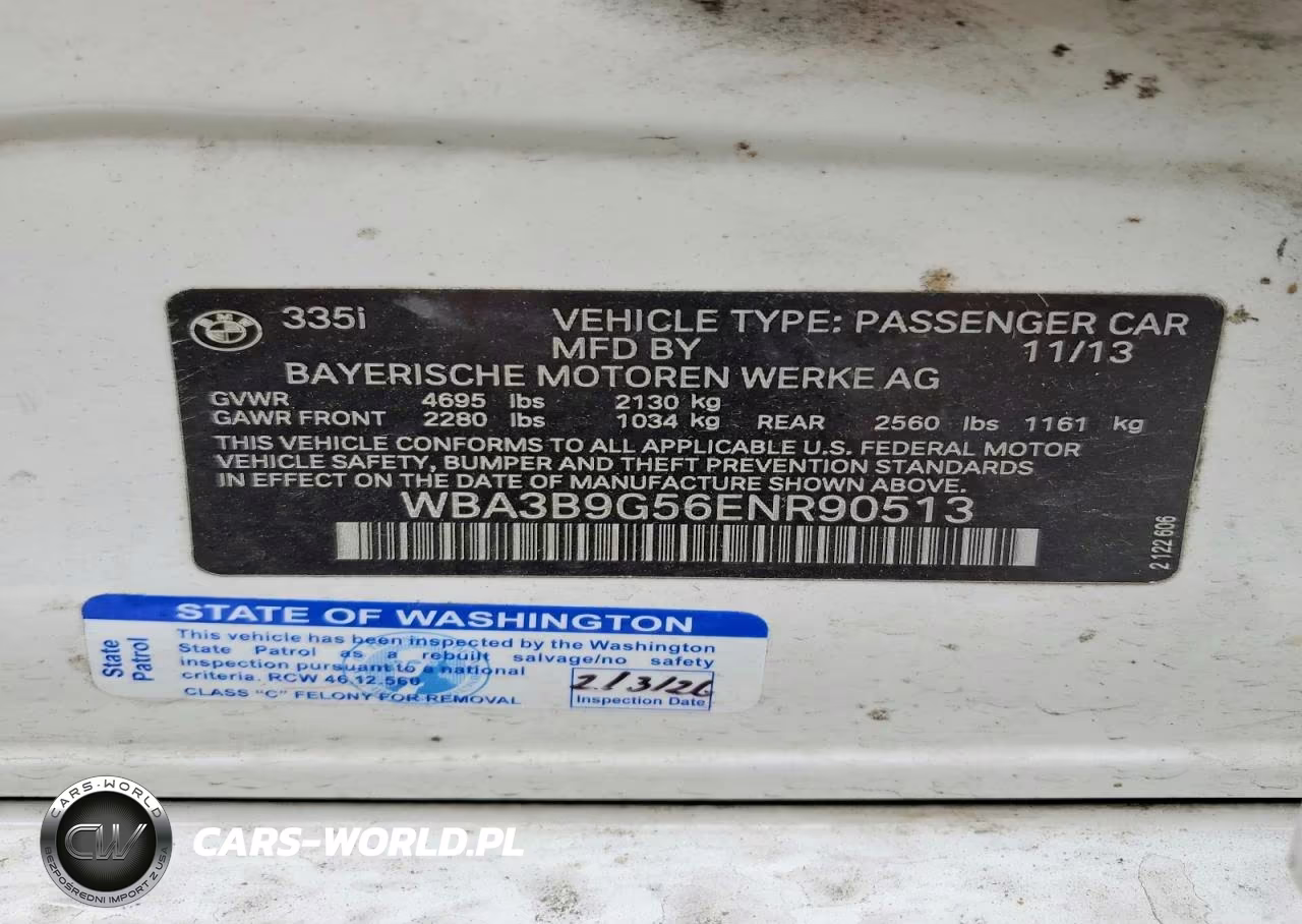 2014 BMW 335 Xi VIN:WBA3B9G56ENR90513 - 12