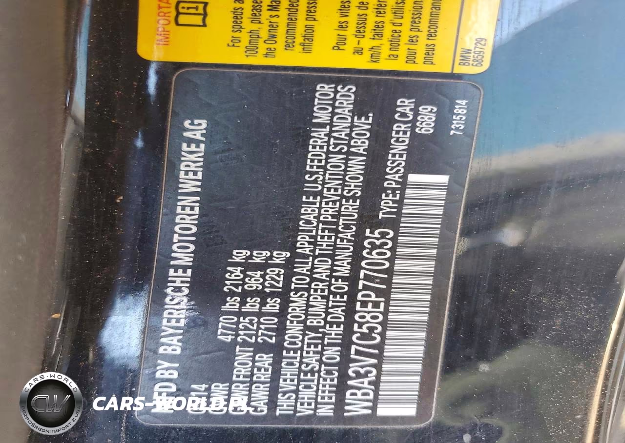 2014 BMW 428 I Sulev VIN:WBA3V7C58EP770635 - 12
