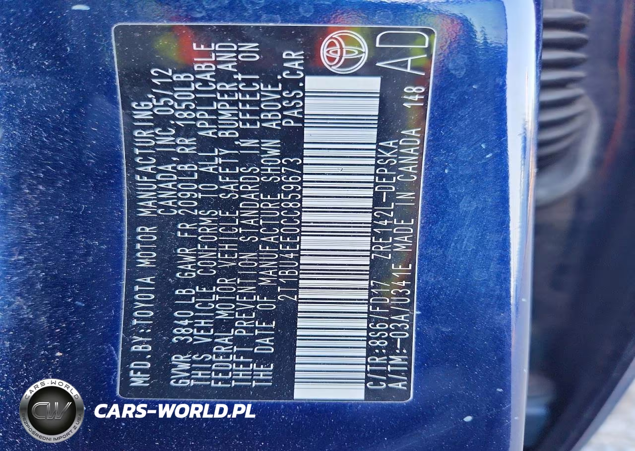 2012 Toyota Corolla S VIN:2T1BU4EE0CC859673 - 13