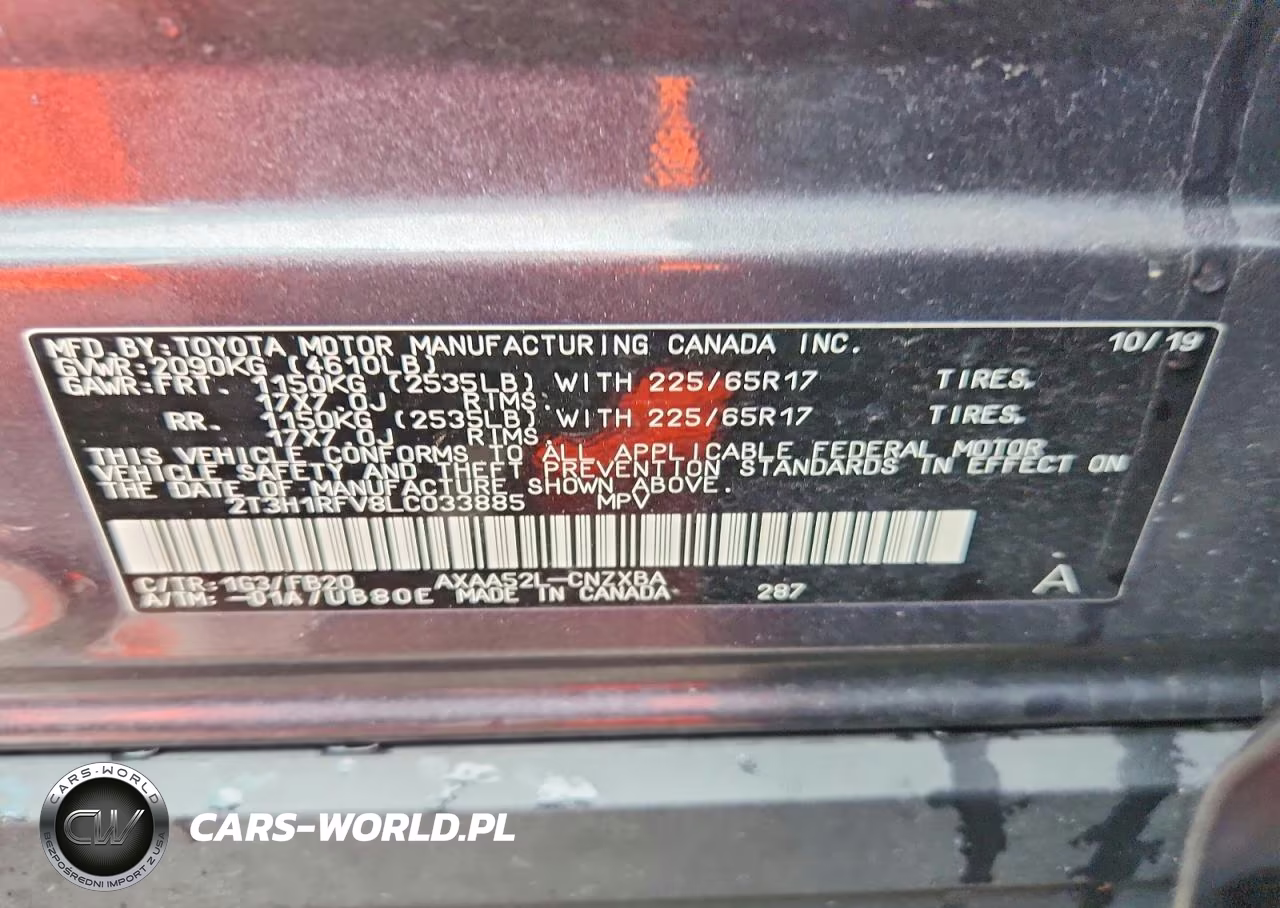 2020 Toyota Rav4 Le VIN:2T3H1RFV8LC033885 - 13