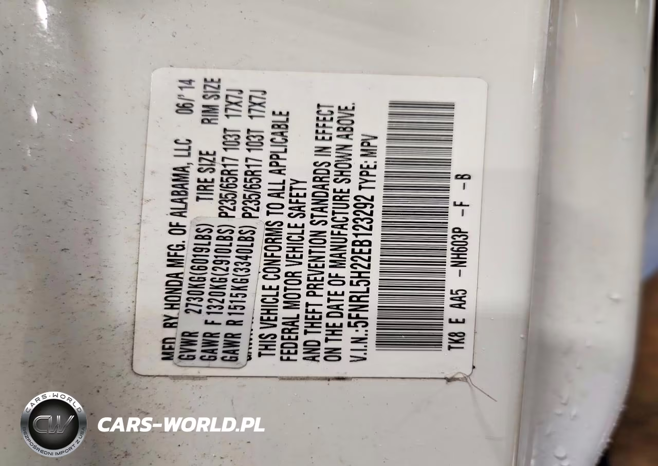 2014 Honda Odyssey Lx VIN:5FNRL5H22EB123292 - 13