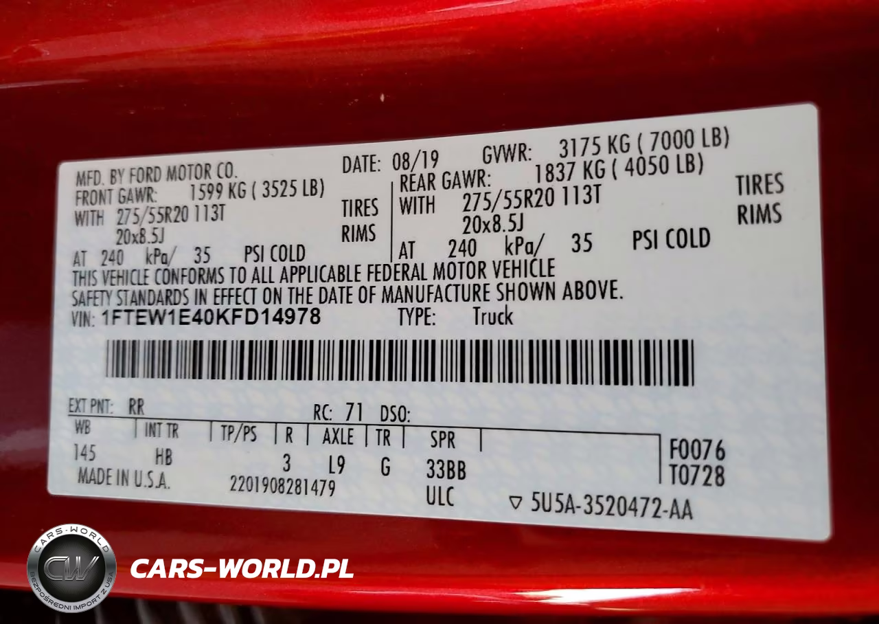 2019 Ford F150 Supercrew VIN:1FTEW1E40KFD14978 - 12