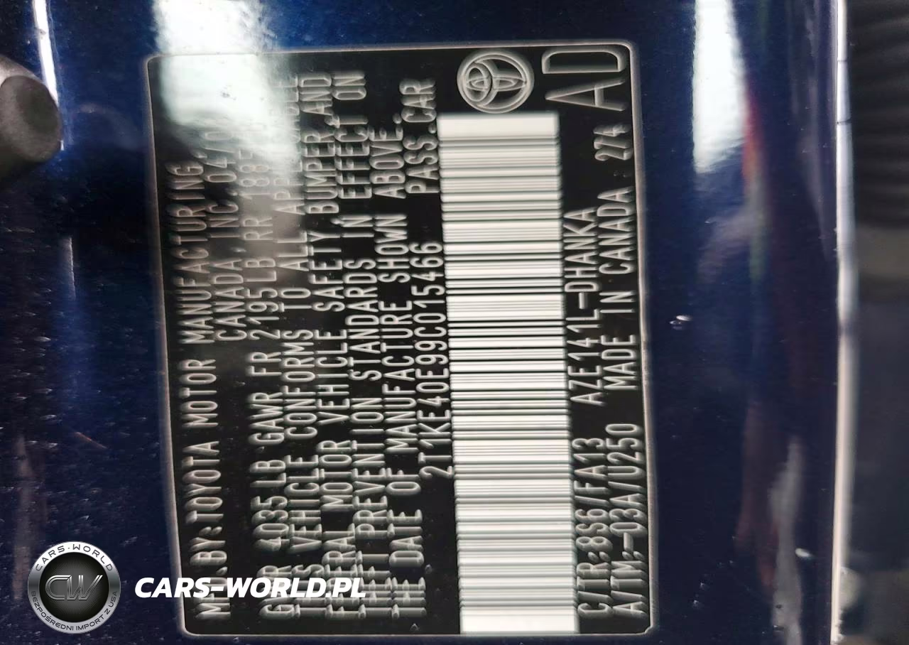 2009 Toyota Corolla Matrix S VIN:2T1KE40E99C015466 - 12
