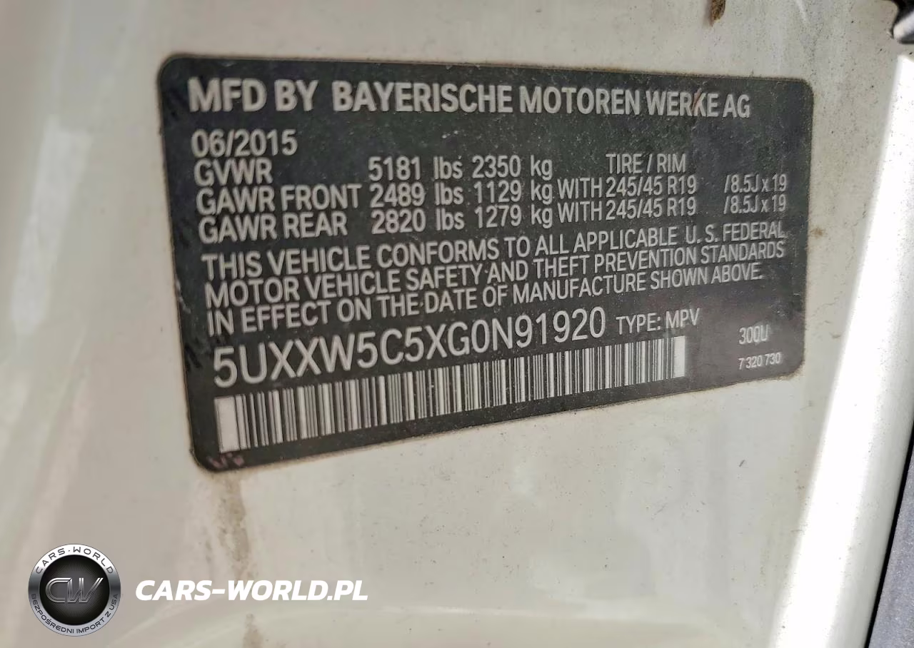 2016 BMW X4 xDrive35I VIN:5UXXW5C5XG0N91920 - 12