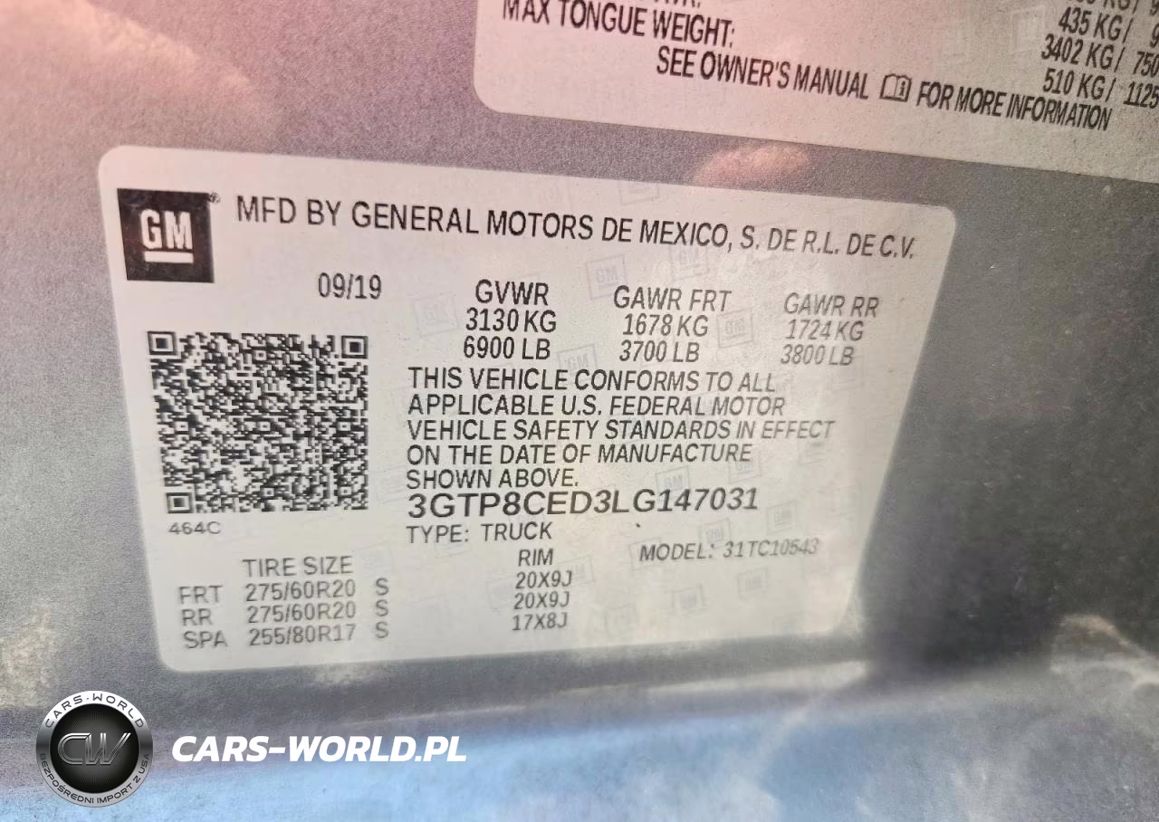 2020 GMC Sierra C1500 Elevation VIN:3GTP8CED3LG147031 - 12
