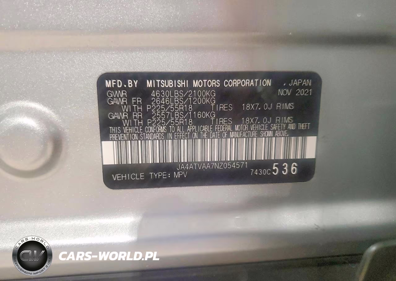 2022 Mitsubishi Eclipse Cross Le VIN:JA4ATVAA7NZ054571 - 14