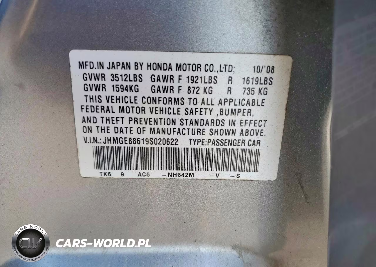 2009 Honda Fit Sport VIN:JHMGE88619S020622 - 12