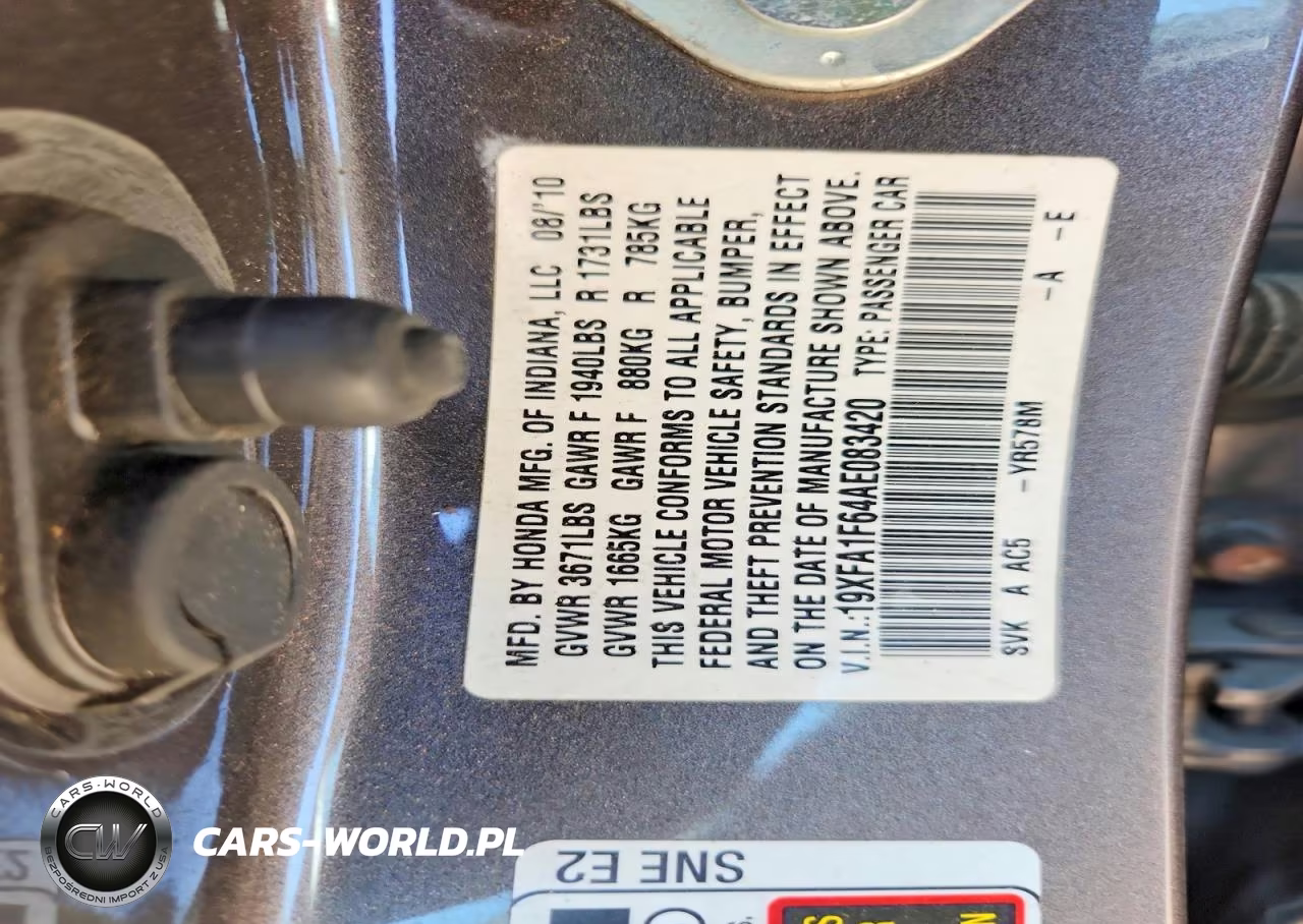 2010 Honda Civic Lx-S VIN:19XFA1F64AE083420 - 13