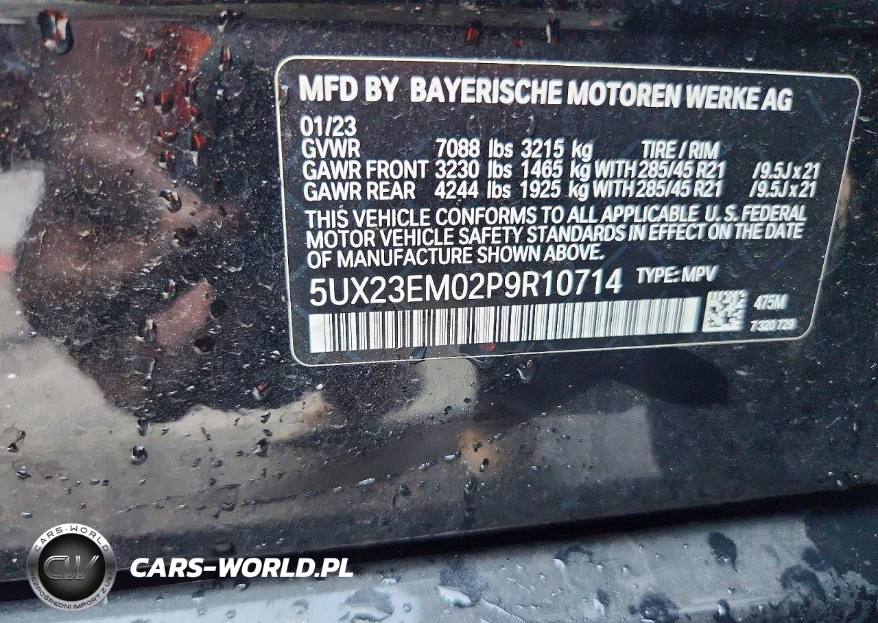 2023 BMW X7 xDrive40I VIN:5UX23EM02P9R10714 - 13