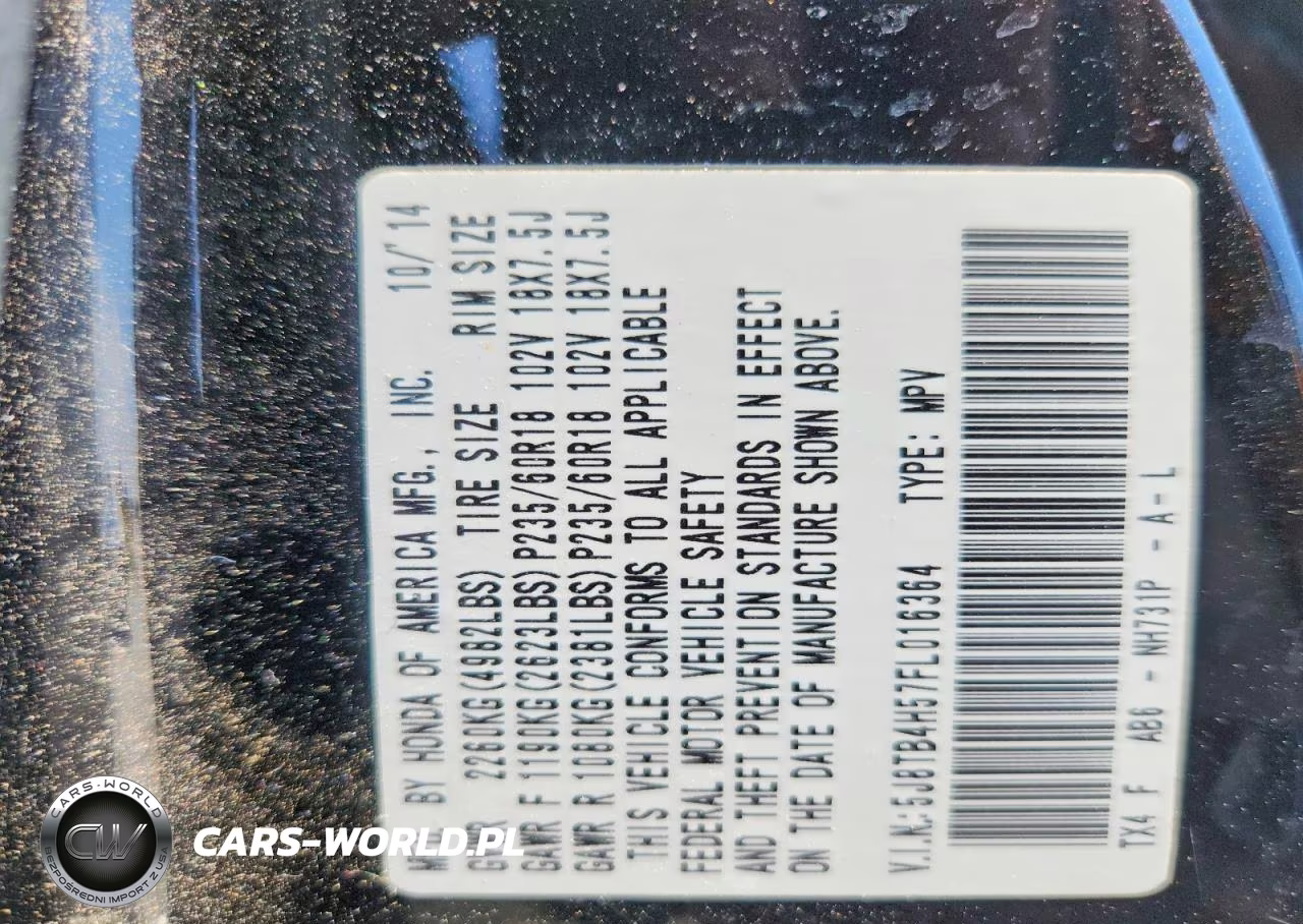 2015 Acura Rdx Technology VIN:5J8TB4H57FL016364 - 13