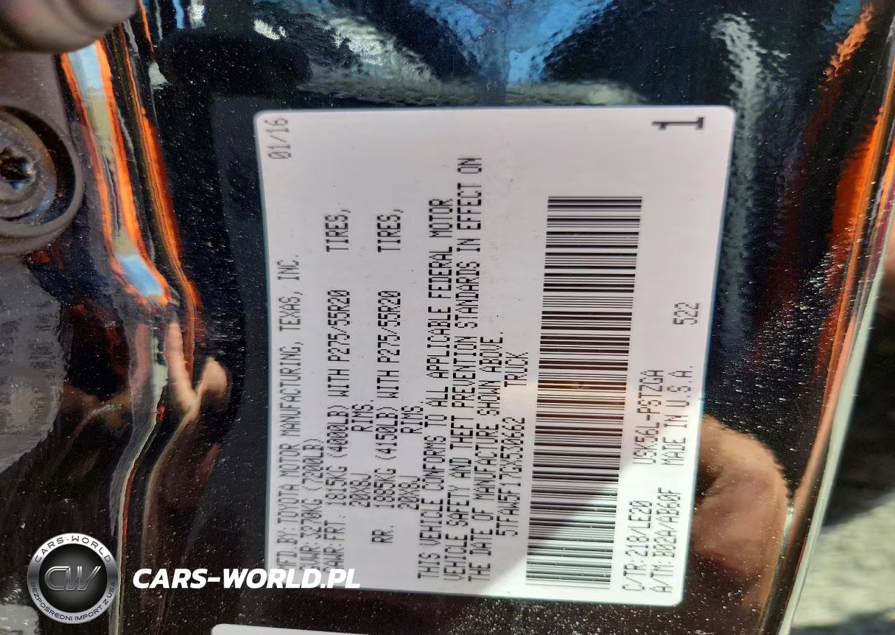 2016 Toyota Tundra Platinum VIN:5TFAW5F17GX530662 - 12