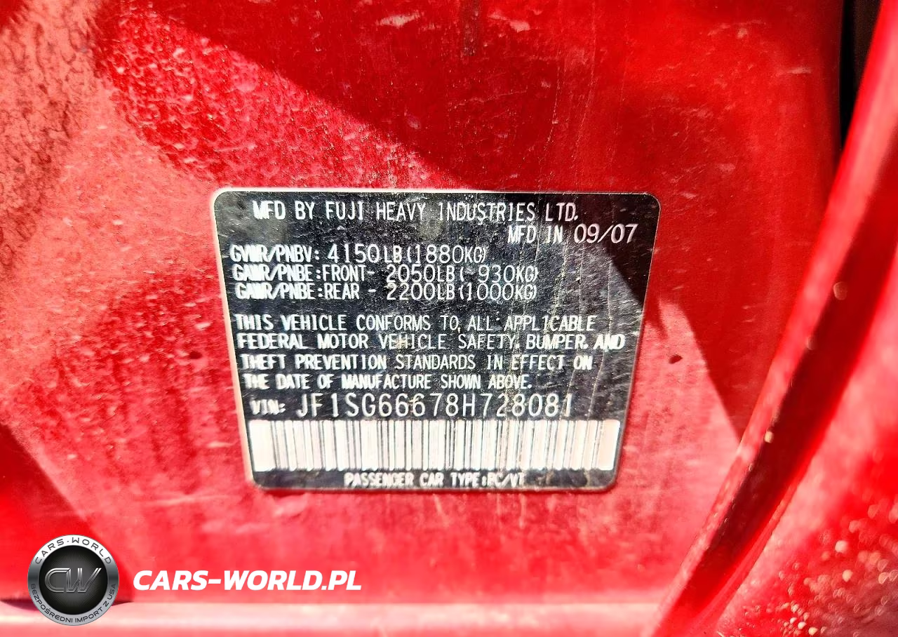 2008 Subaru Forester Sports 2.5X VIN:JF1SG66678H728081 - 14