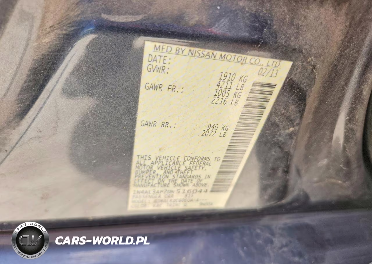 2013 Nissan Altima 2.5 VIN:1N4AL3AP2DN516044 - 13