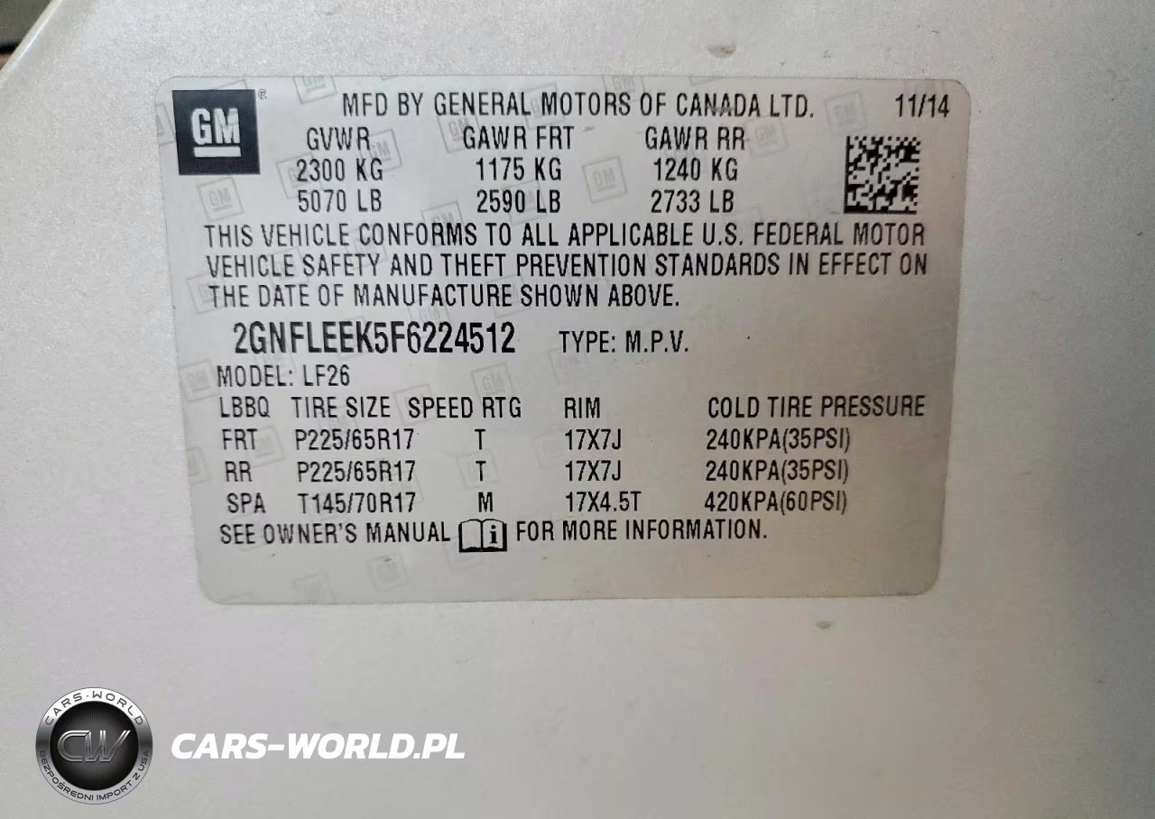 2015 Chevrolet Equinox Ls VIN:2GNFLEEK5F6224512 - 14