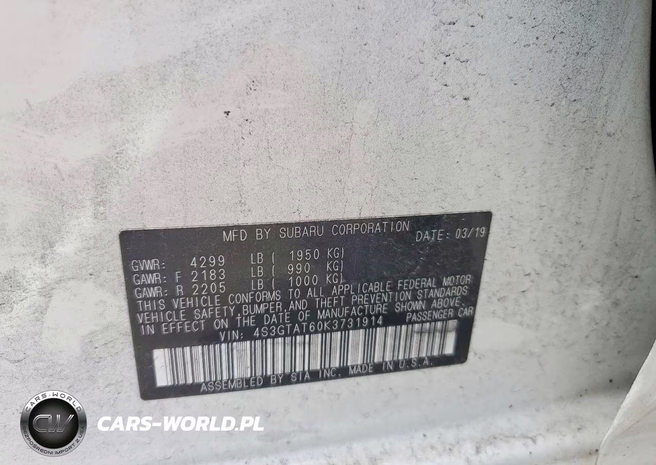 2019 Subaru Impreza Limited VIN:4S3GTAT60K3731914 - 13