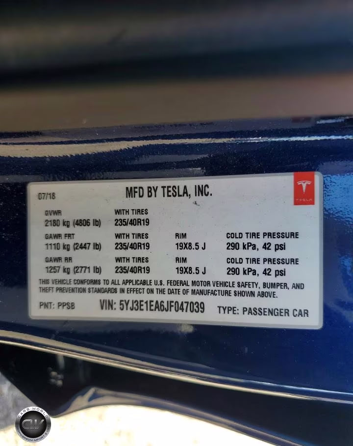 2018 Tesla Model 3 VIN:5YJ3E1EA6JF047039 - 13