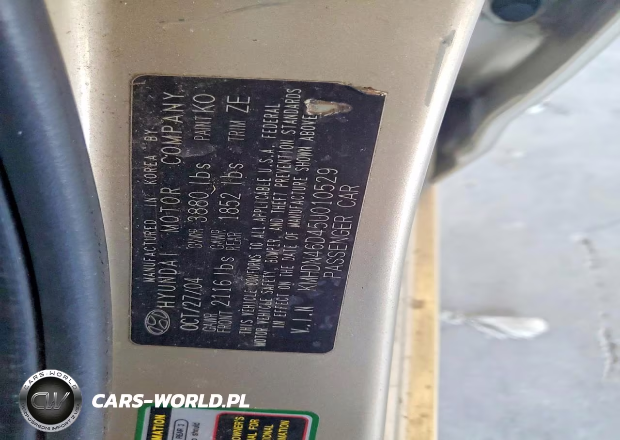 2005 Hyundai Elentra VIN:KMHDN46D45U010529 - 12