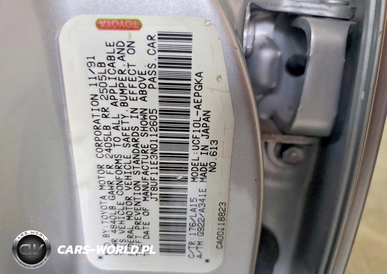 1992 Lexus Ls 400 VIN:JT8UF11E3N0112605 - 12