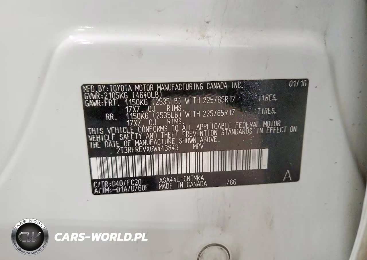 2016 Toyota Rav4 Xle VIN:2T3RFREVXGW443843 - 14