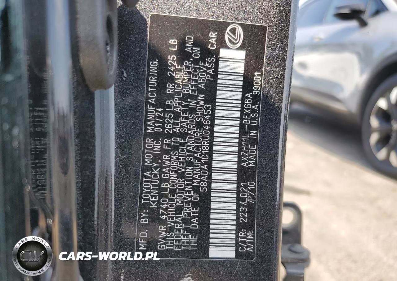 2024 LEXUS ES 300H BA 300H BASE VIN:58ADA1C18RU046453 - 12