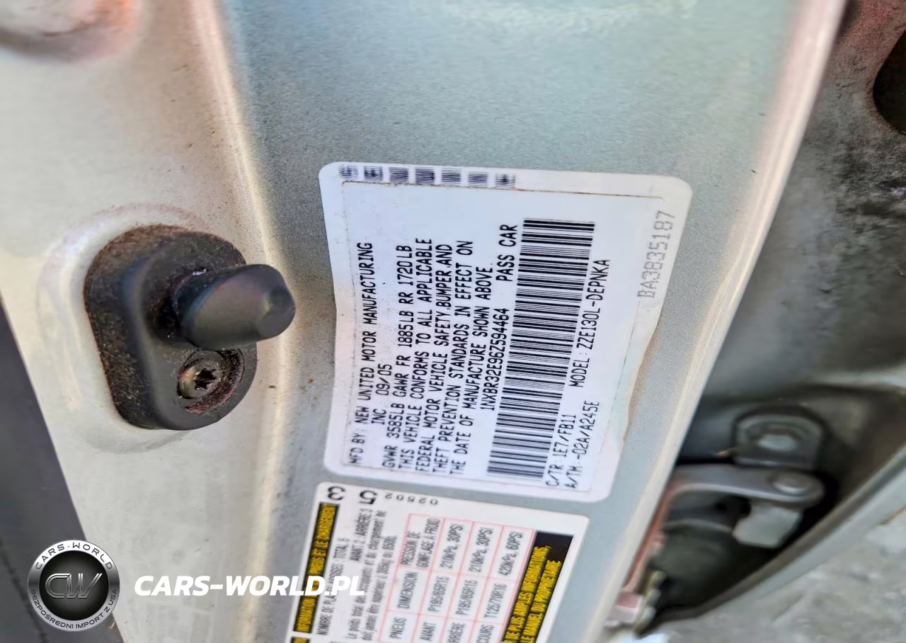 2006 Toyota Corolla Le VIN:1NXBR32E96Z594464 - 12