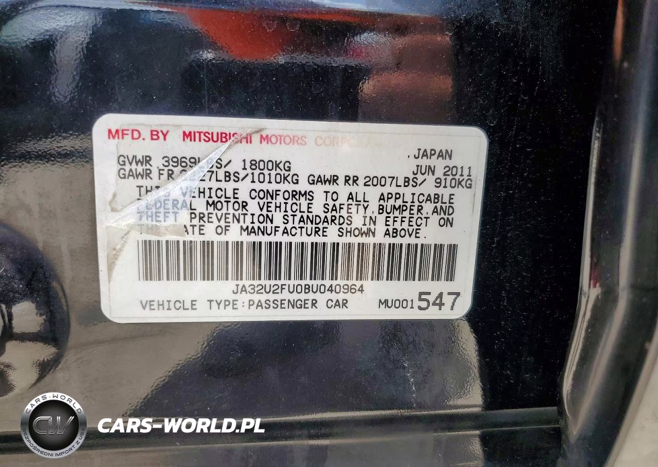 2011 Mitsubishi Lancer Es-Es Sport VIN:JA32U2FU0BU040964 - 12