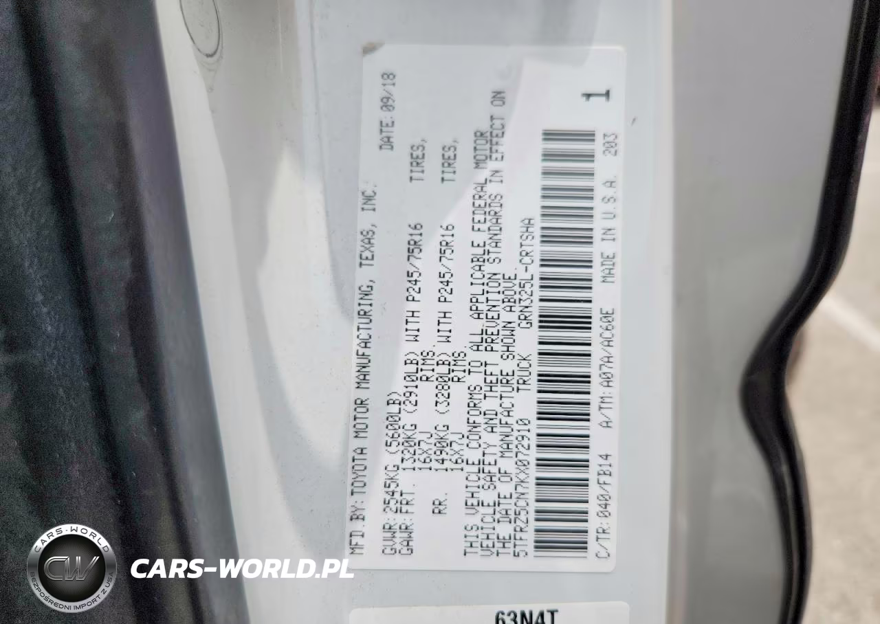 2019 Toyota Tacoma Sr V6 VIN:5TFRZ5CN7KX072910 - 13