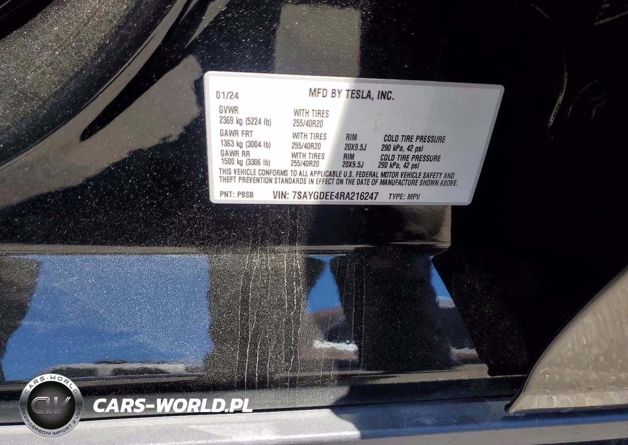 2024 Tesla Model Y VIN:7SAYGDEE4RA216247 - 13