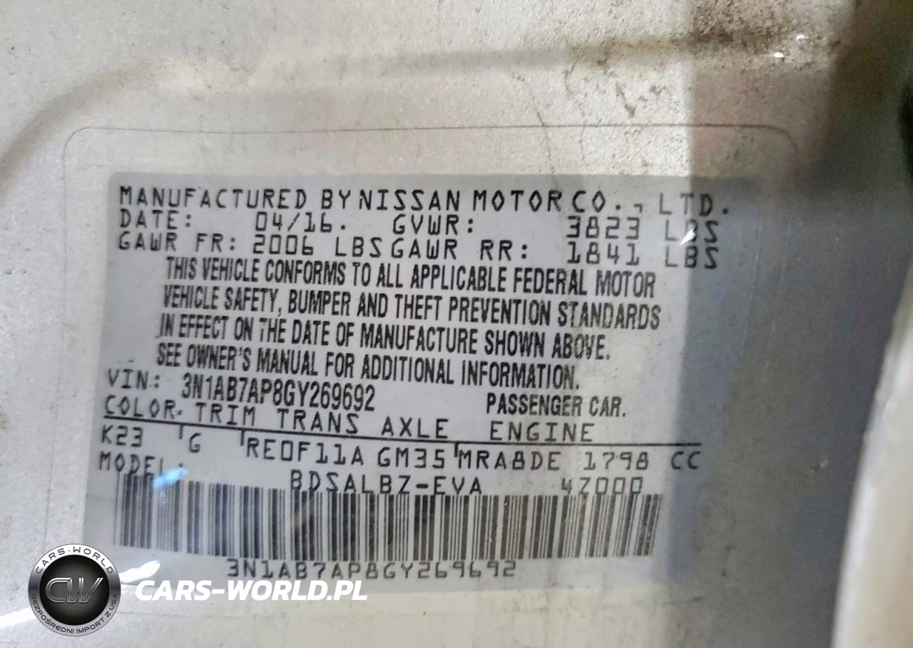 2016 Nissan Sentra S VIN:3N1AB7AP8GY269692 - 13