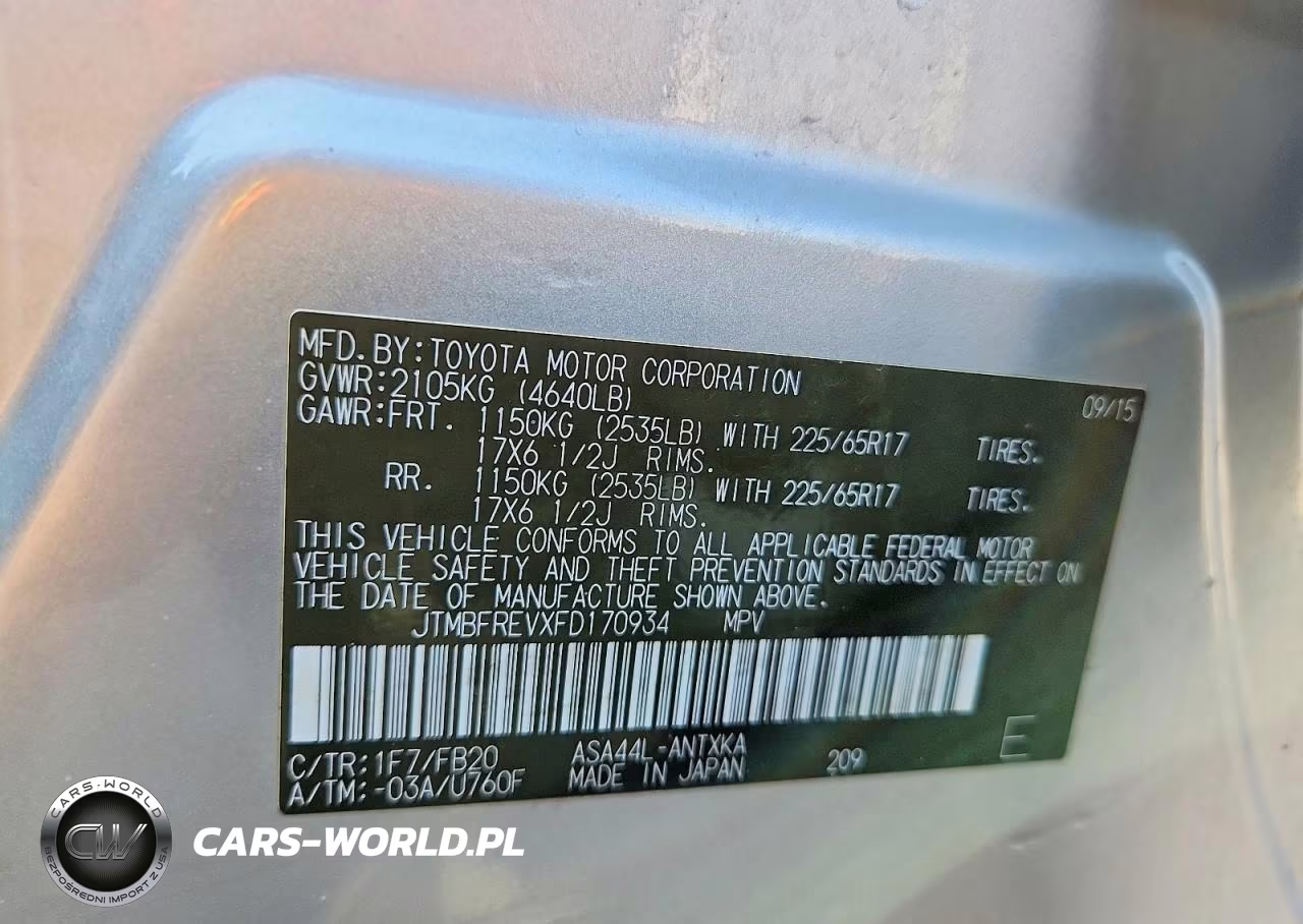 2015 Toyota Rav4 Le VIN:JTMBFREVXFD170934 - 13
