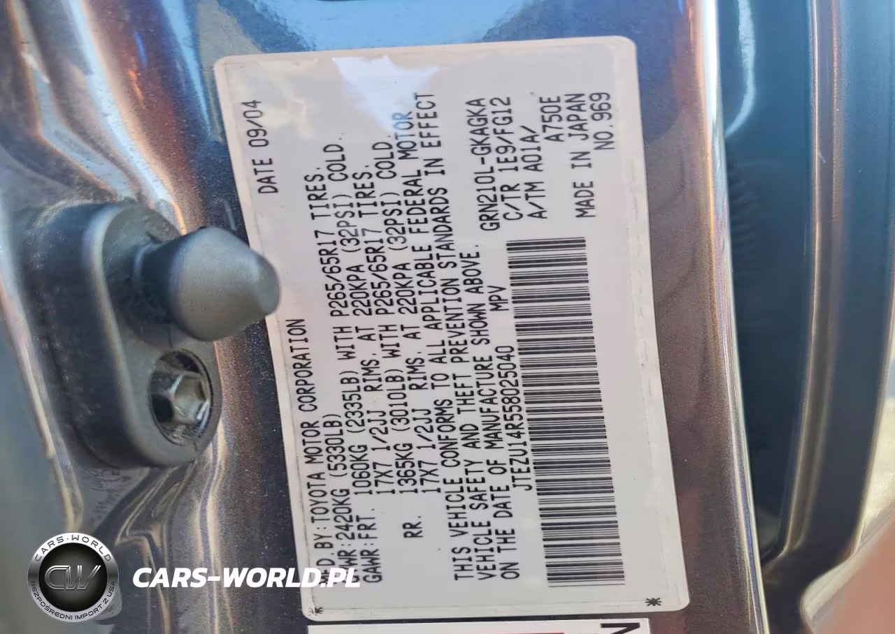 2005 Toyota 4Runner Sr5 VIN:JTEZU14R558025040 - 13