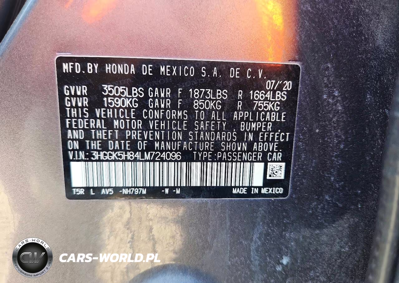 2020 Honda Fit Ex VIN:3HGGK5H84LM724096 - 13
