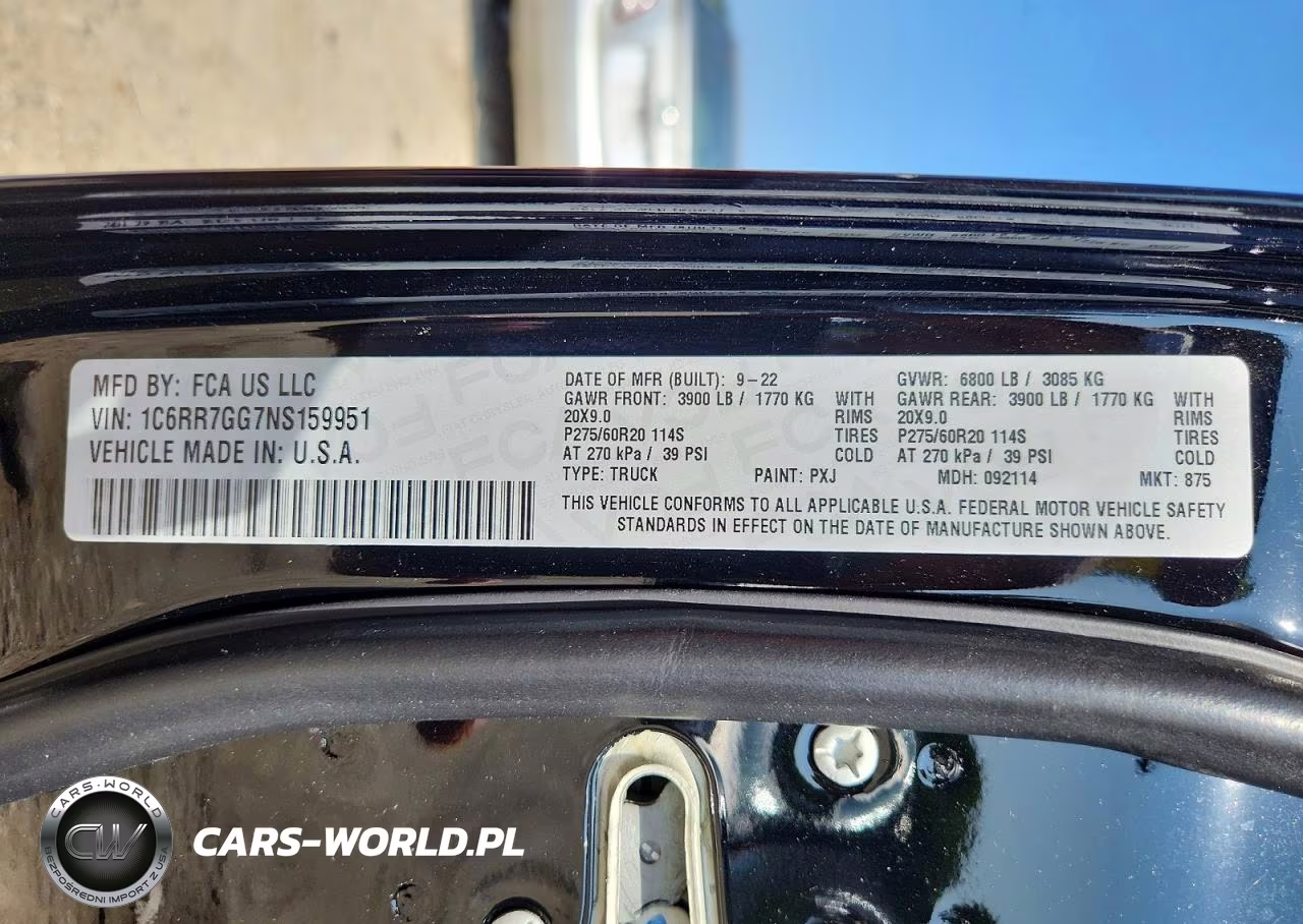 2022 Ram 1500 Classic Slt VIN:1C6RR7GG7NS159951 - 12