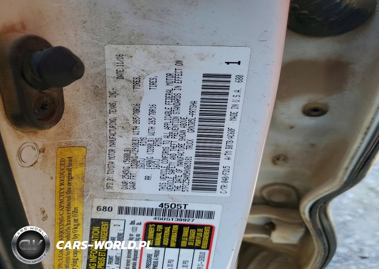 2017 Toyota Tacoma Sr V6 VIN:5TFCZ5AN5HX065181 - 12