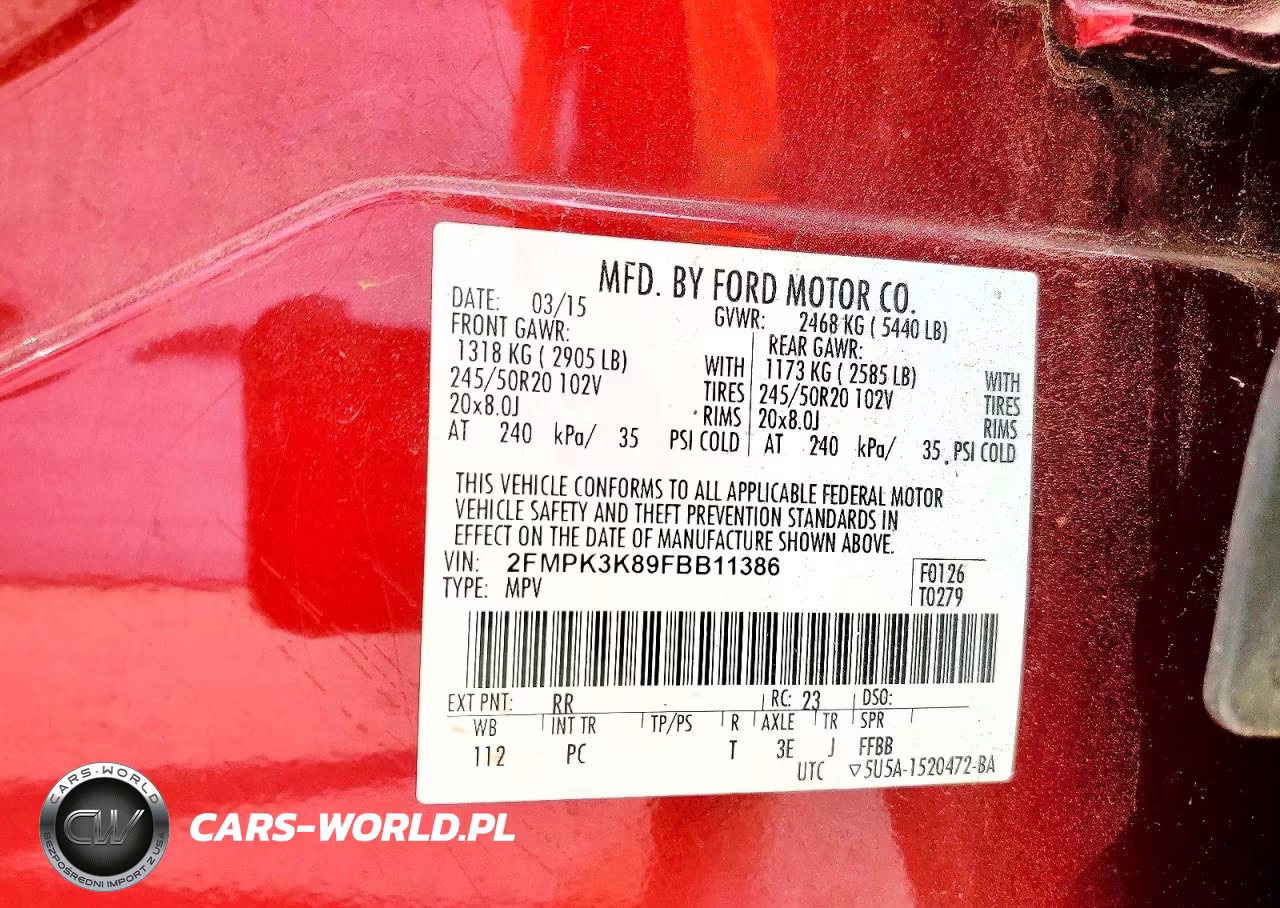 2015 Ford Edge Titanium VIN:2FMPK3K89FBB11386 - 14